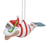 Resin Ornament - Santa Snorkeling