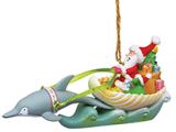 Resin Ornament - Santa in Sleigh Shell