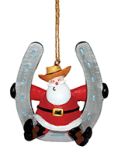 Resin Ornament - Santa Horseshoe