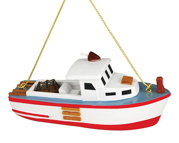 Handcrafted Ornament - Lobster Boat